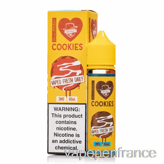 J'aime Les Cookies - Jus De Chapelier Fou - Stylo Vape 60 Ml 3 Mg